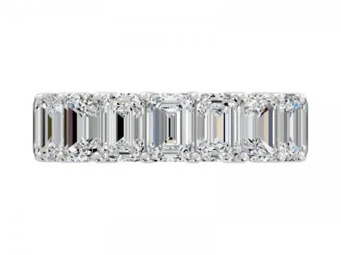 Emerald Cut Eternity Band