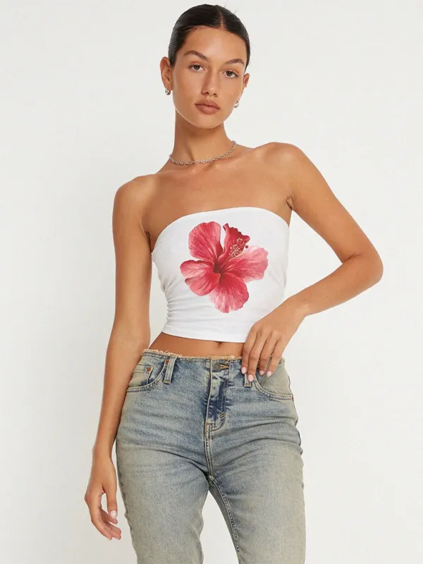 Fashion New Women's  Printed Tube Top Vest