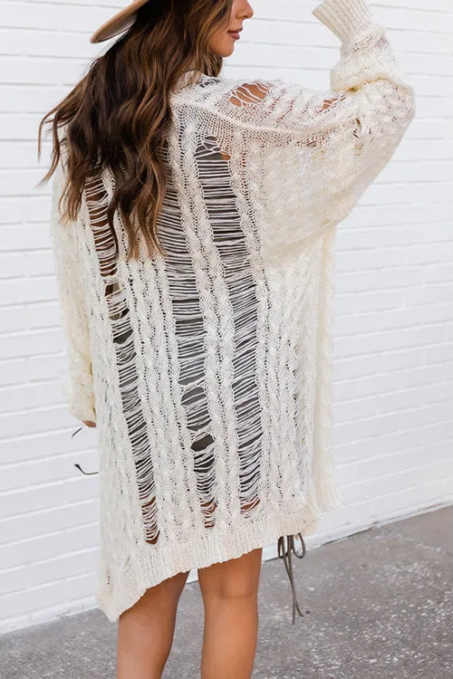 Hollow Knit Cardigan