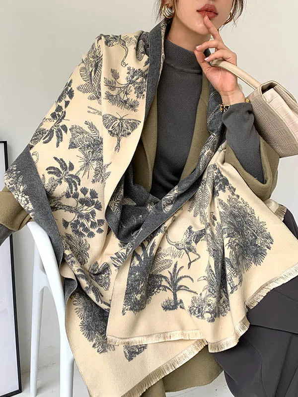 Imitation Cashmere Shawl Printed Warm Scarf