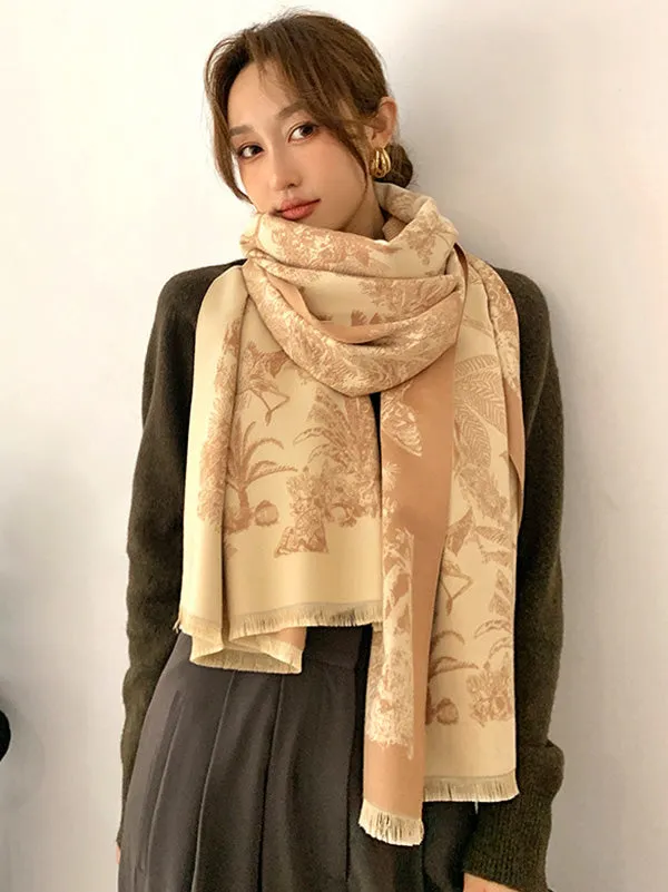 Imitation Cashmere Shawl Printed Warm Scarf