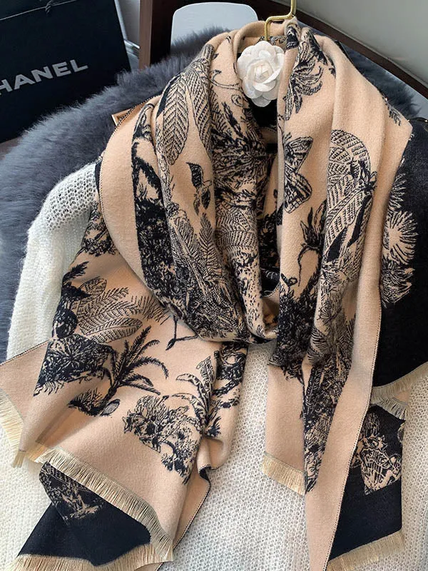 Imitation Cashmere Shawl Printed Warm Scarf