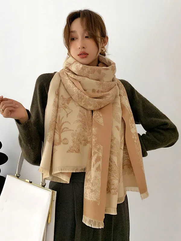 Imitation Cashmere Shawl Printed Warm Scarf