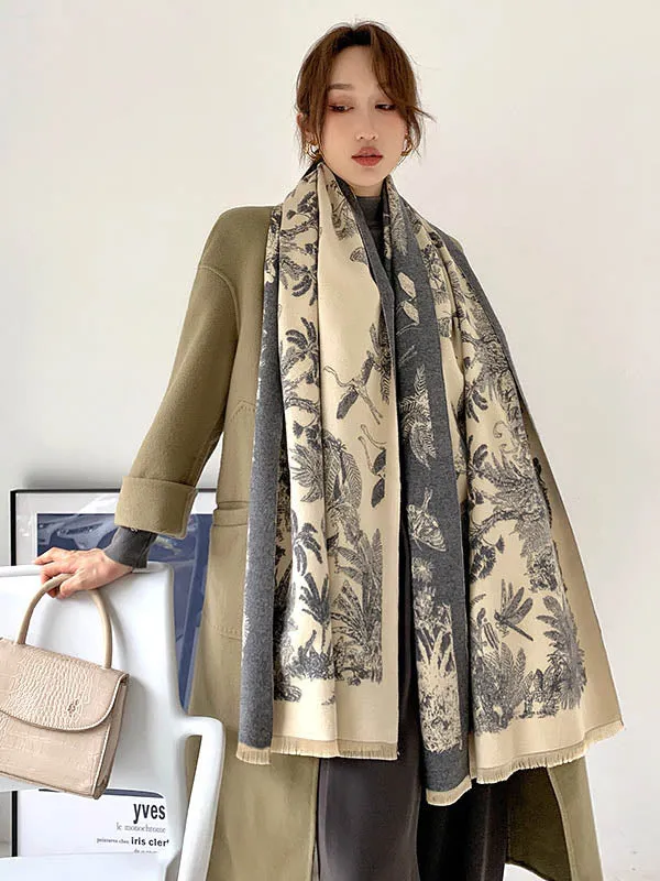 Imitation Cashmere Shawl Printed Warm Scarf