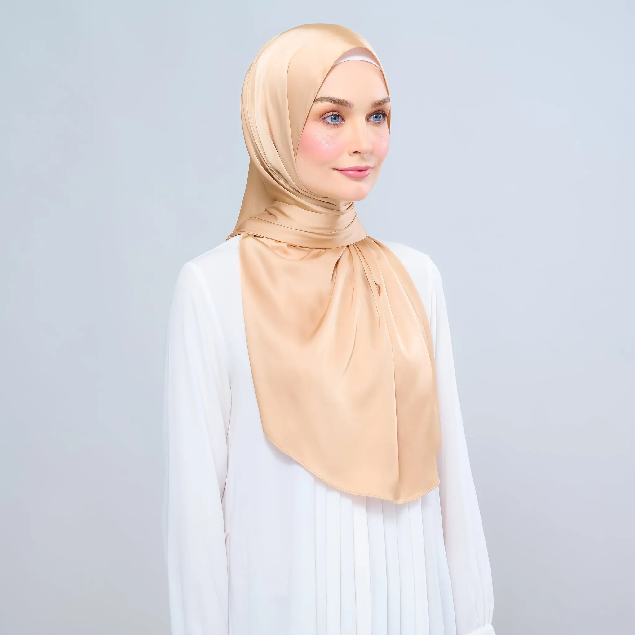 Instant Tag n' Go Shawl  | Satin Silk in Gold