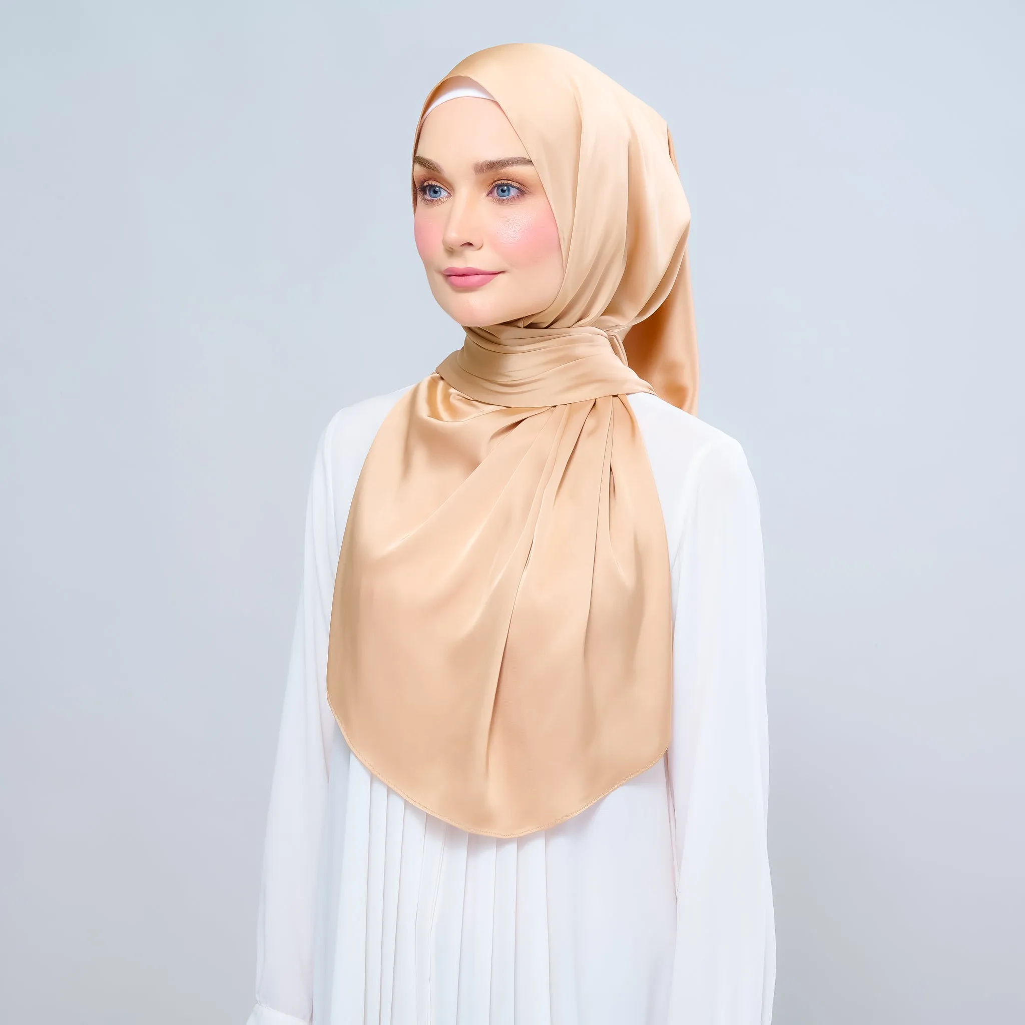 Instant Tag n' Go Shawl  | Satin Silk in Gold