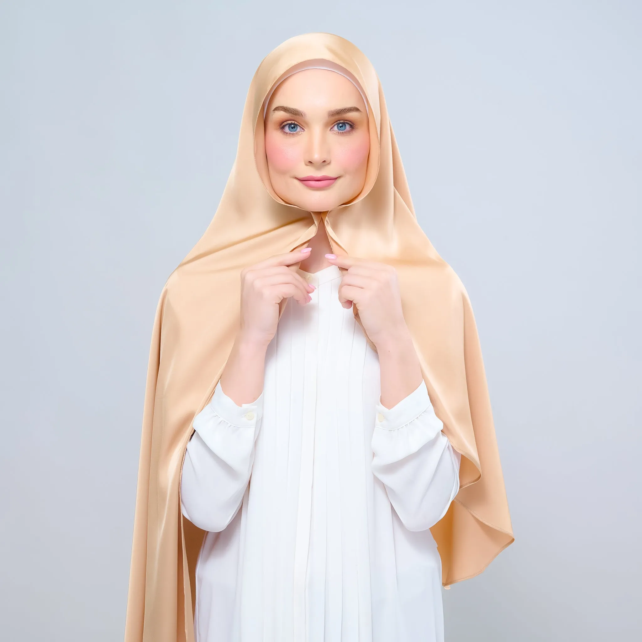 Instant Tag n' Go Shawl  | Satin Silk in Gold