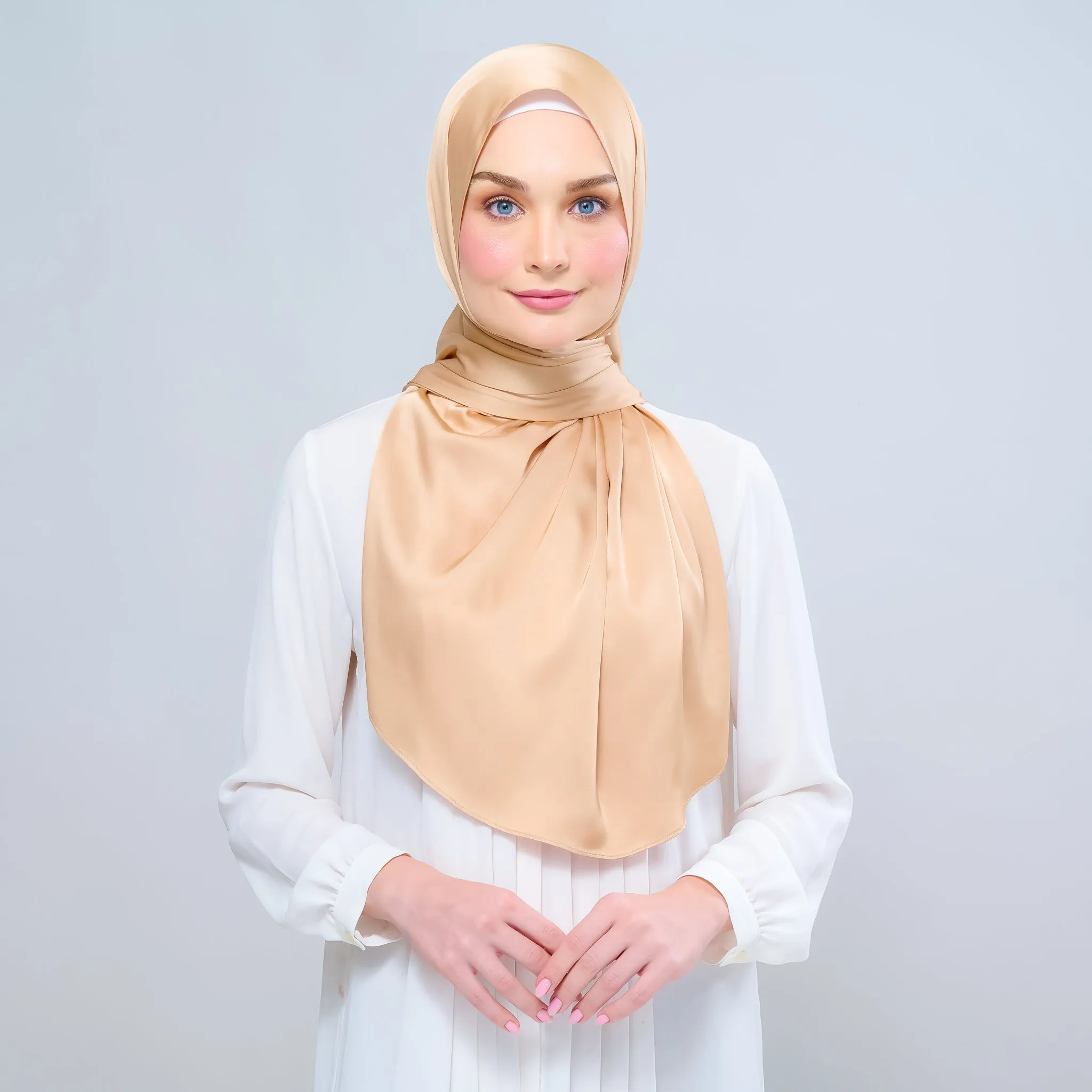 Instant Tag n' Go Shawl  | Satin Silk in Gold