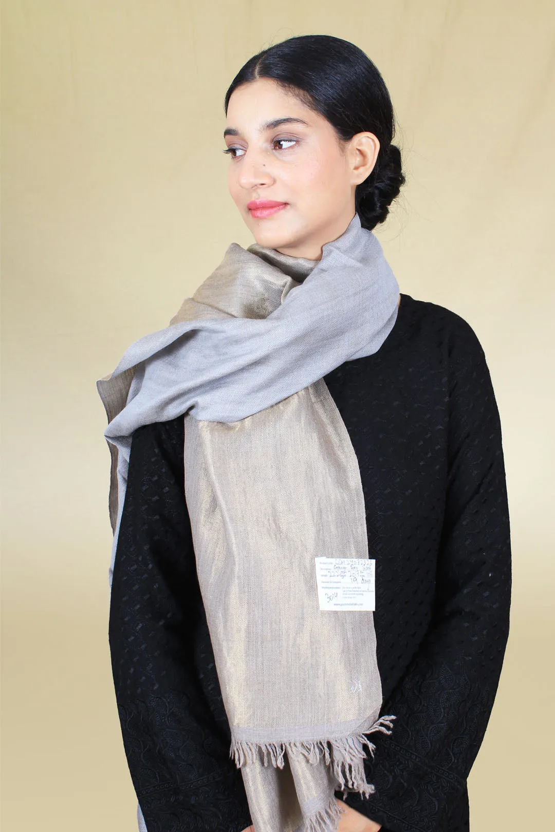 Kameron Metallic Reversible Cashmere Shawl