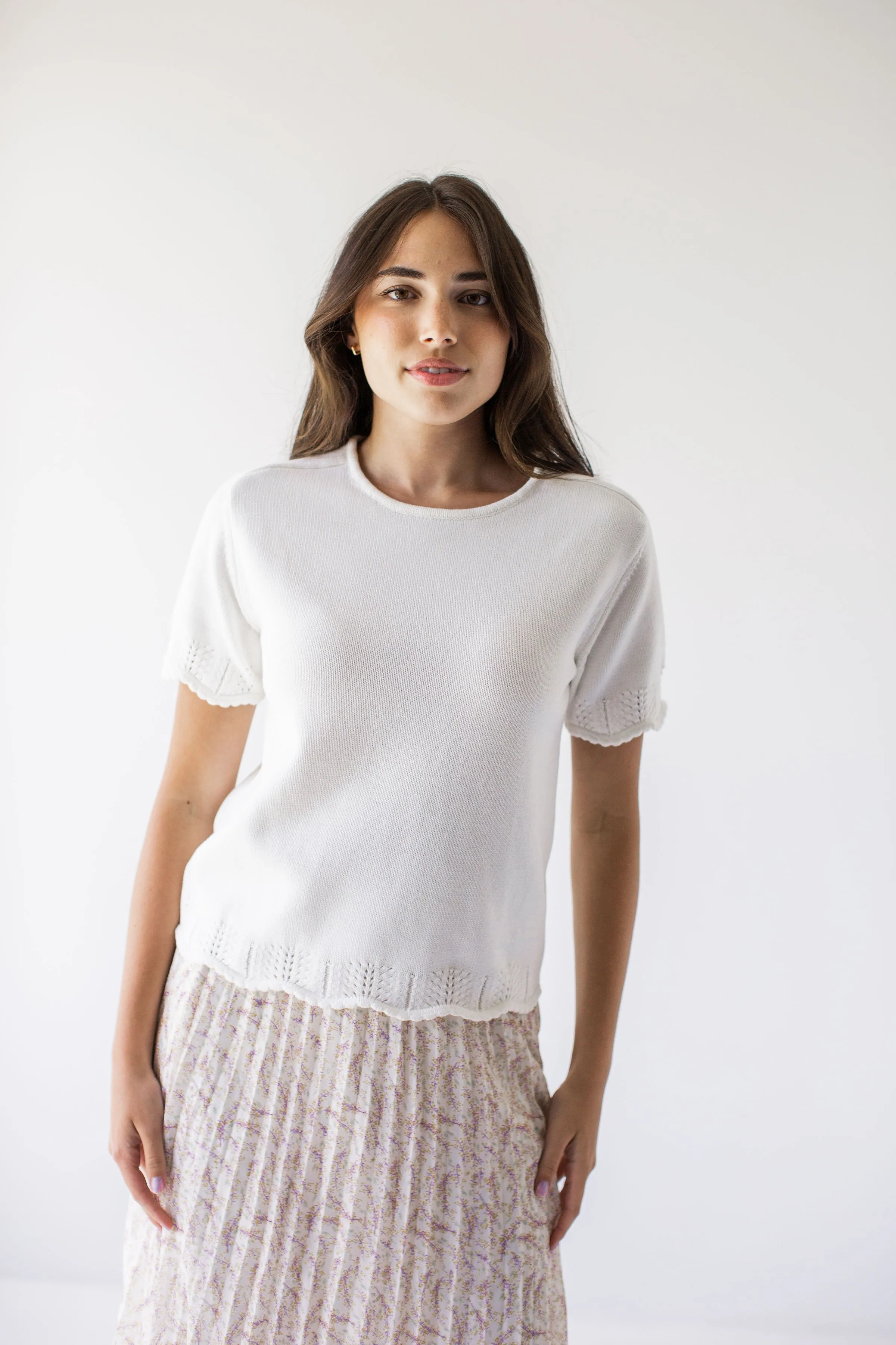 'Kierra' Cotton Knit Sweater Top