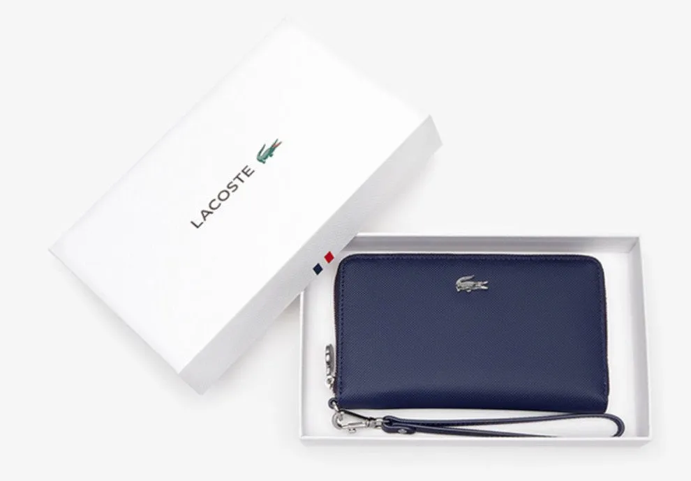 Lacoste Women Daily Classic XL Wristlet Zip |NF2779DC| Peacoat 021