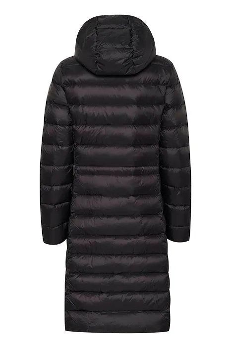 Lainey Water Repellant Black Puffer Coat