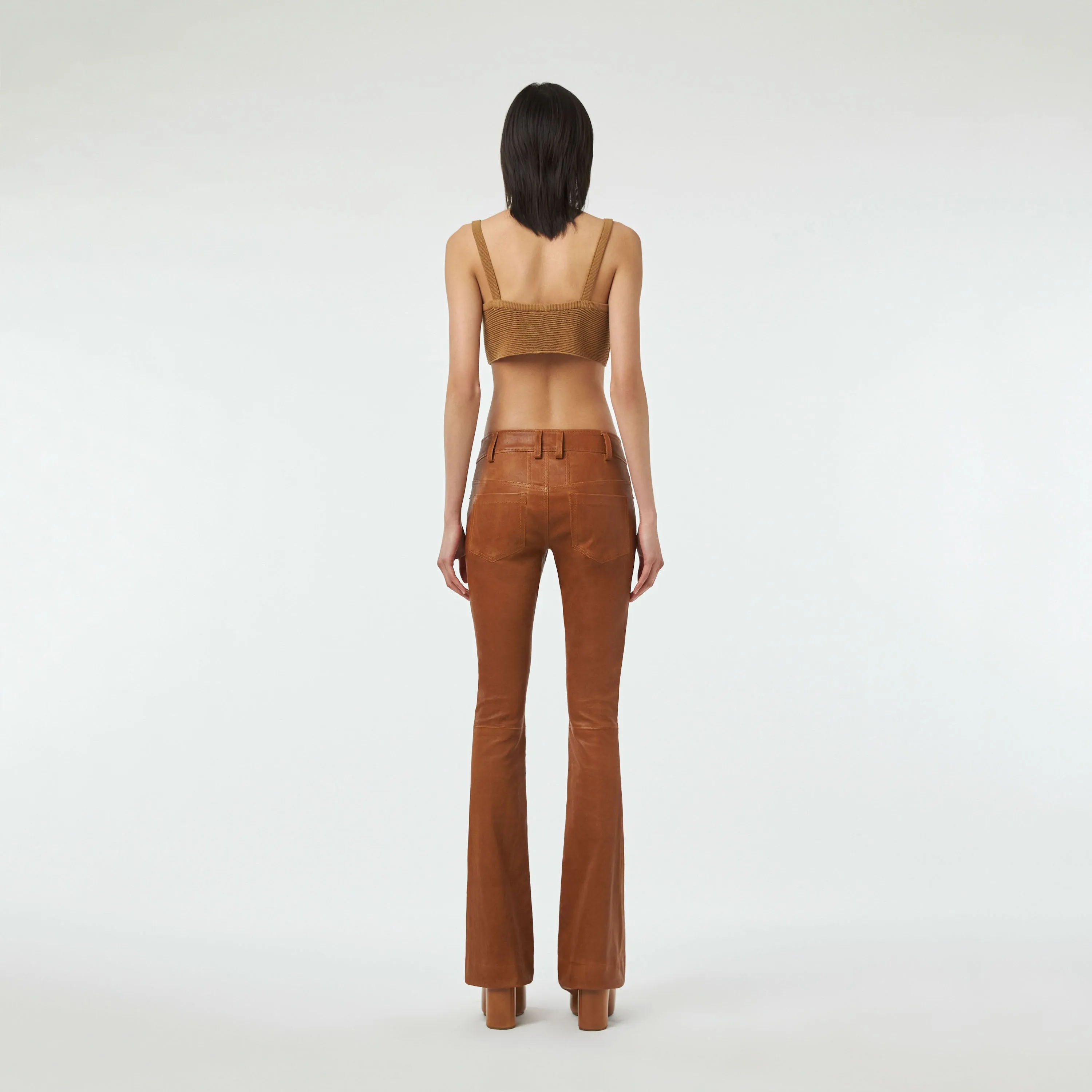 LONGLINE CROCHED BRA IN TOBACCO