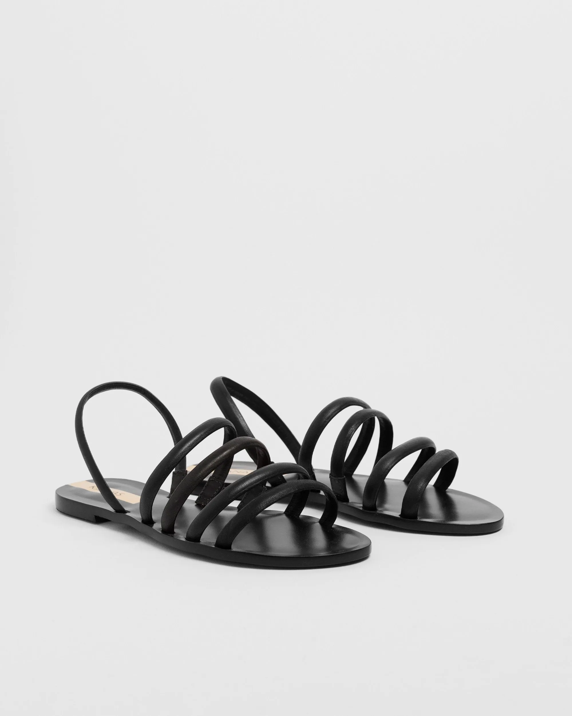 Maceio Four-Strap Leather Sandal