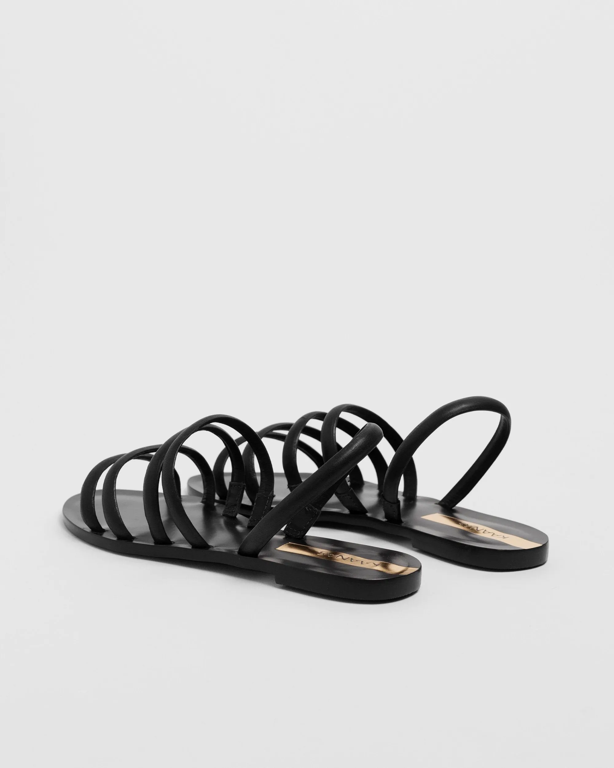 Maceio Four-Strap Leather Sandal