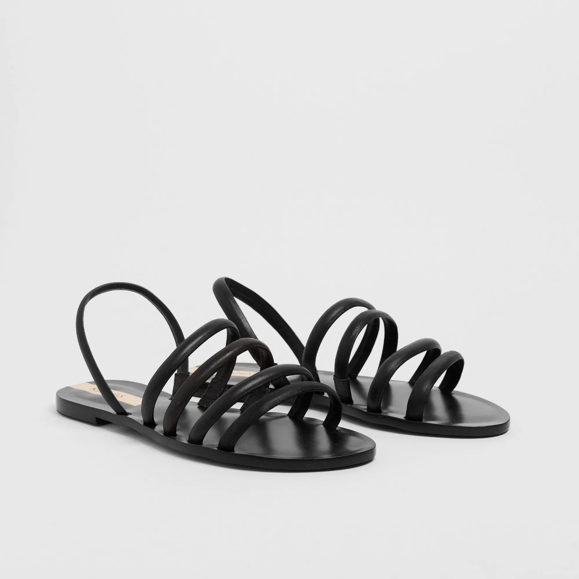 Maceio Four-Strap Leather Sandal