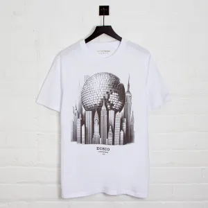 Metropolis Disco Labs NYC Front Print - Tshirt - White