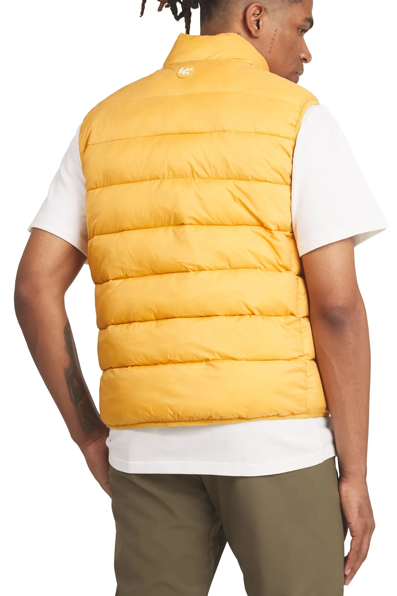 Mocha/Gold Men's Reversable Quilted Vest