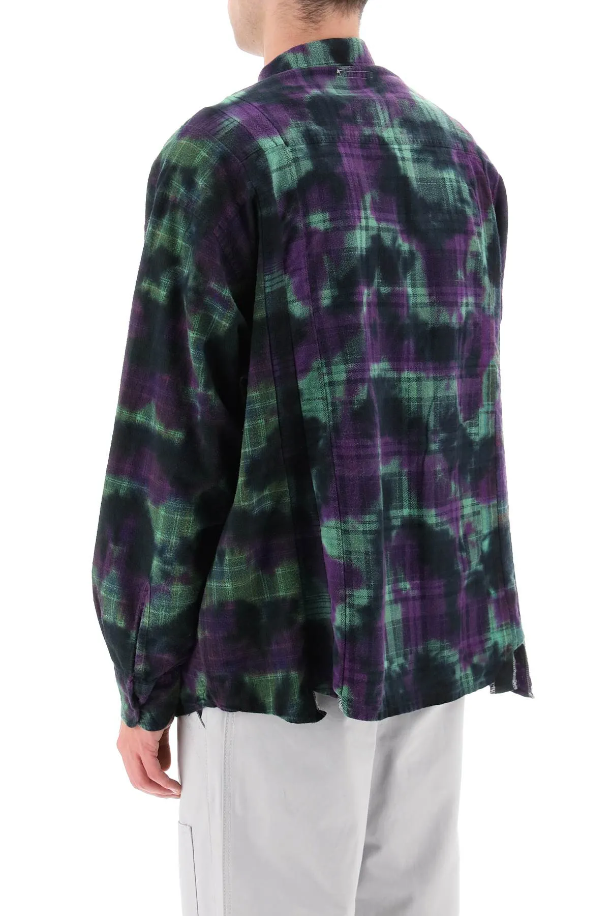 Needles 'rebuild' patchwork flannel shirt