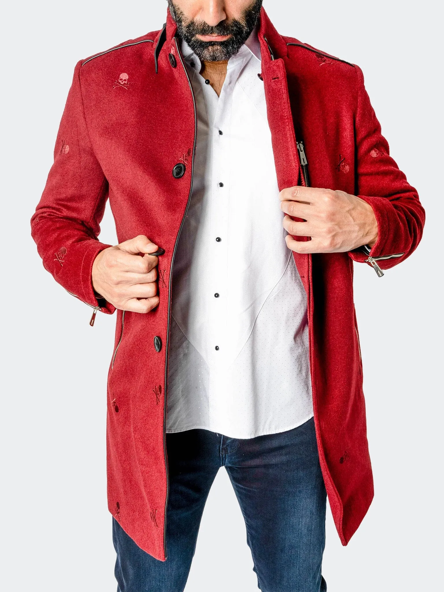 Peacoat CaptainSkull Red