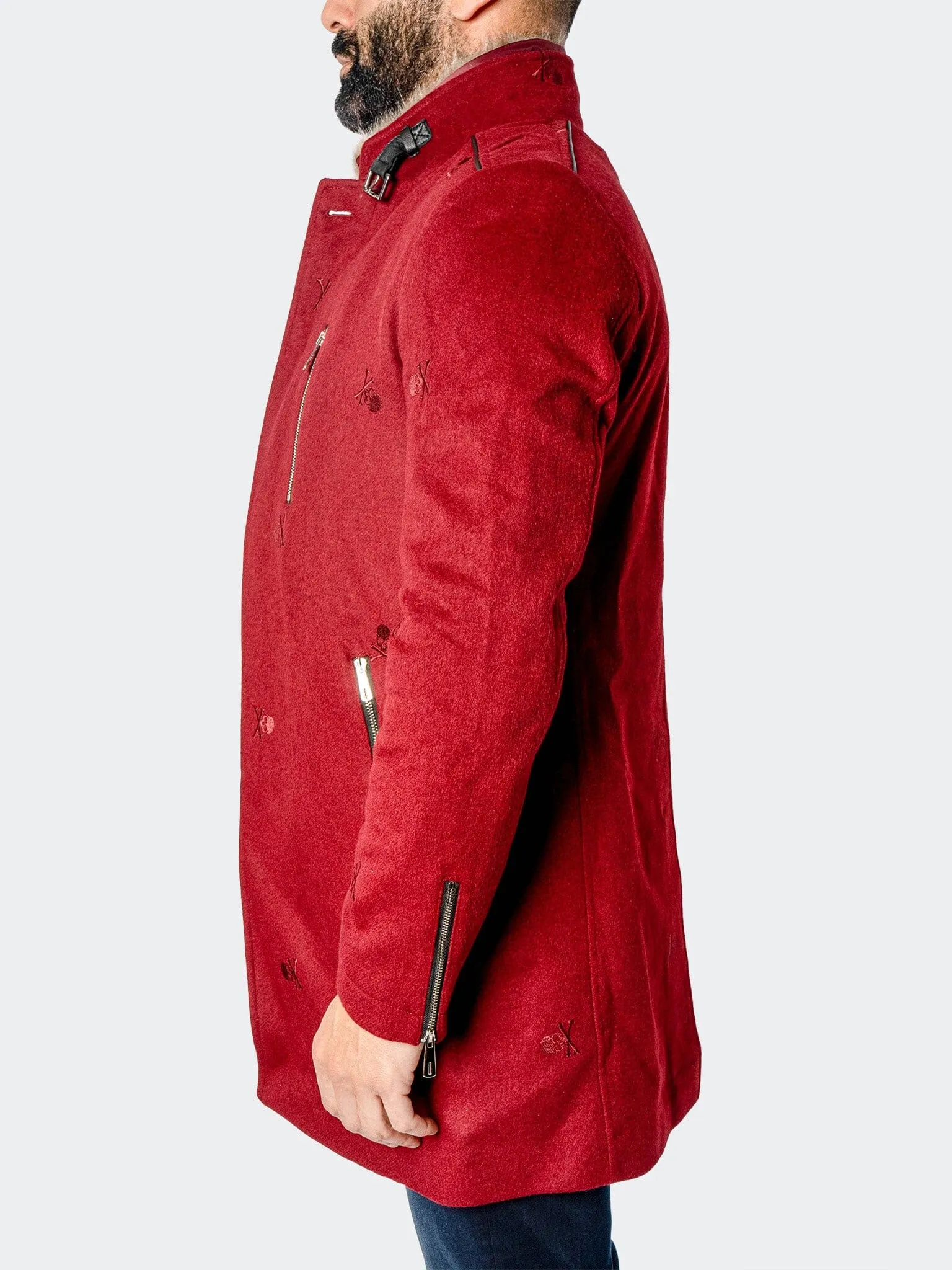 Peacoat CaptainSkull Red