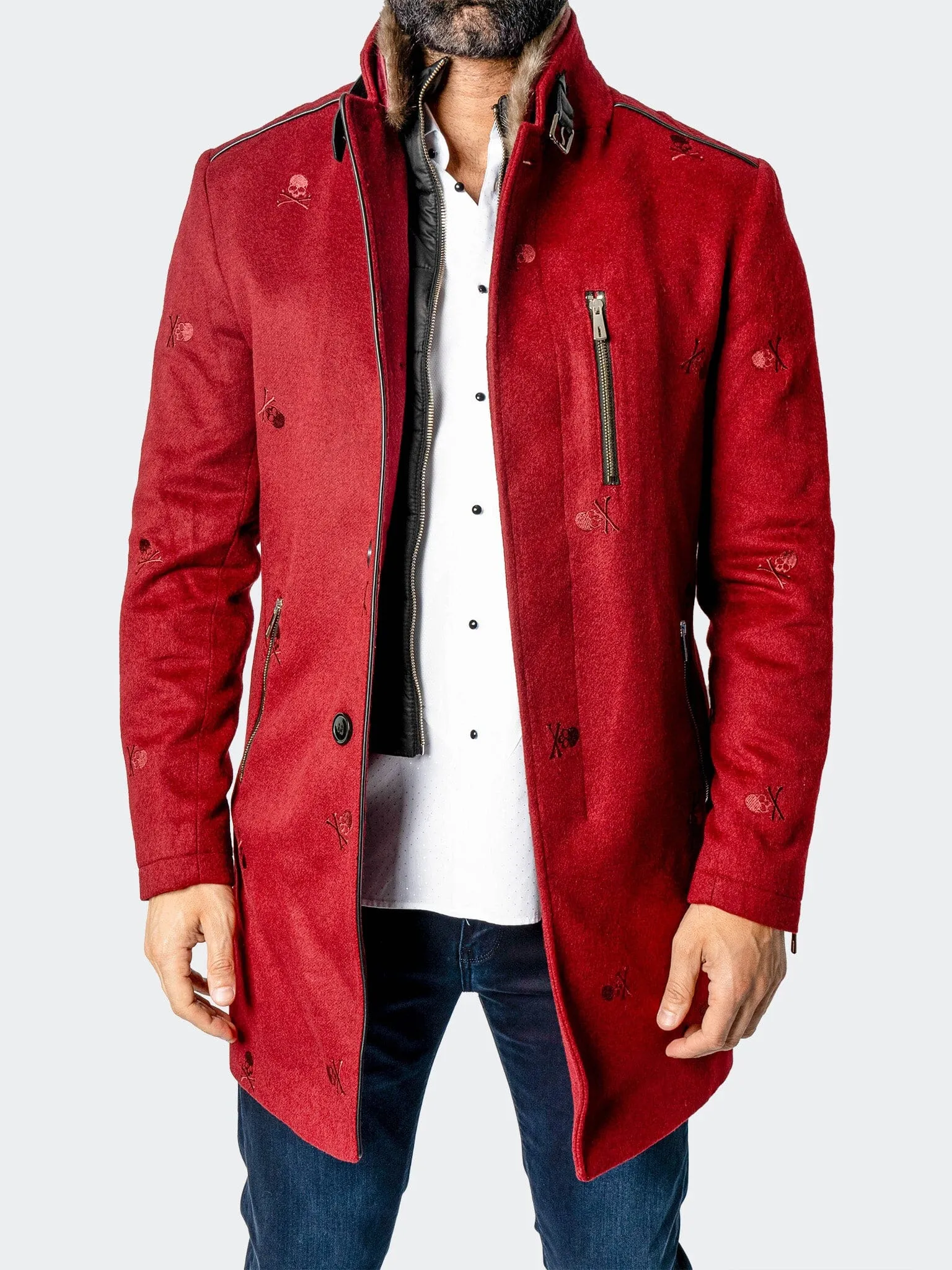 Peacoat CaptainSkull Red