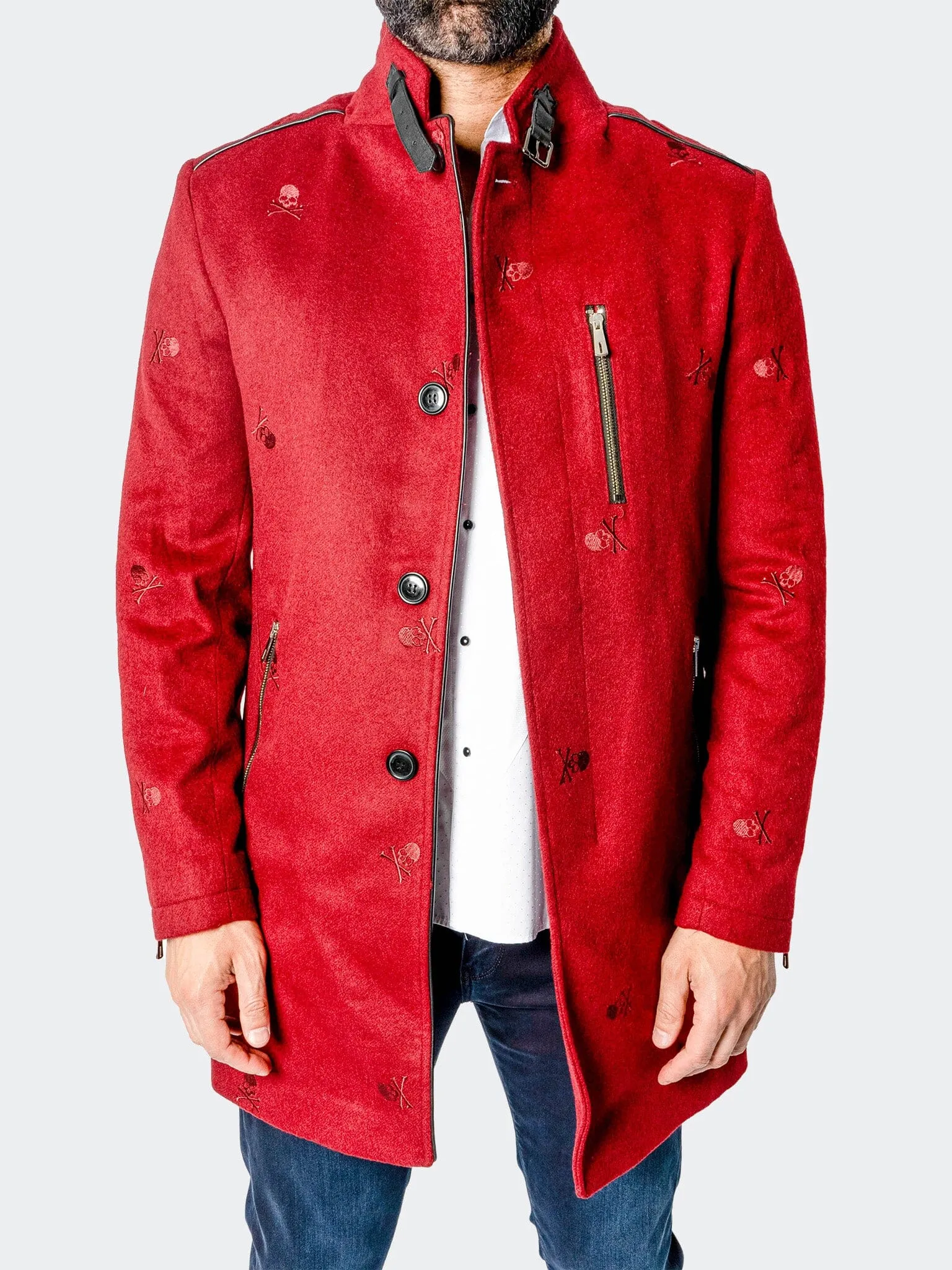 Peacoat CaptainSkull Red