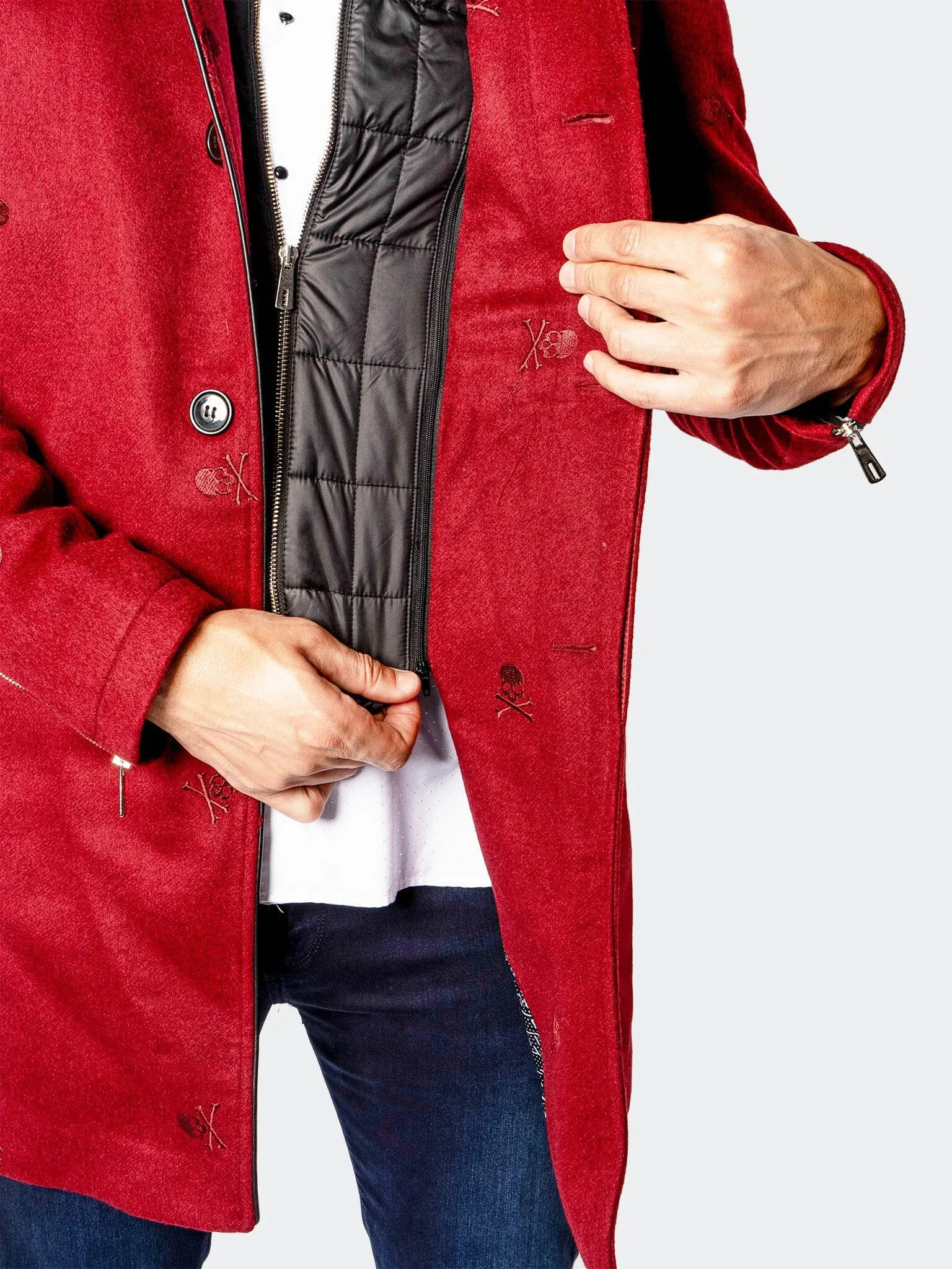 Peacoat CaptainSkull Red