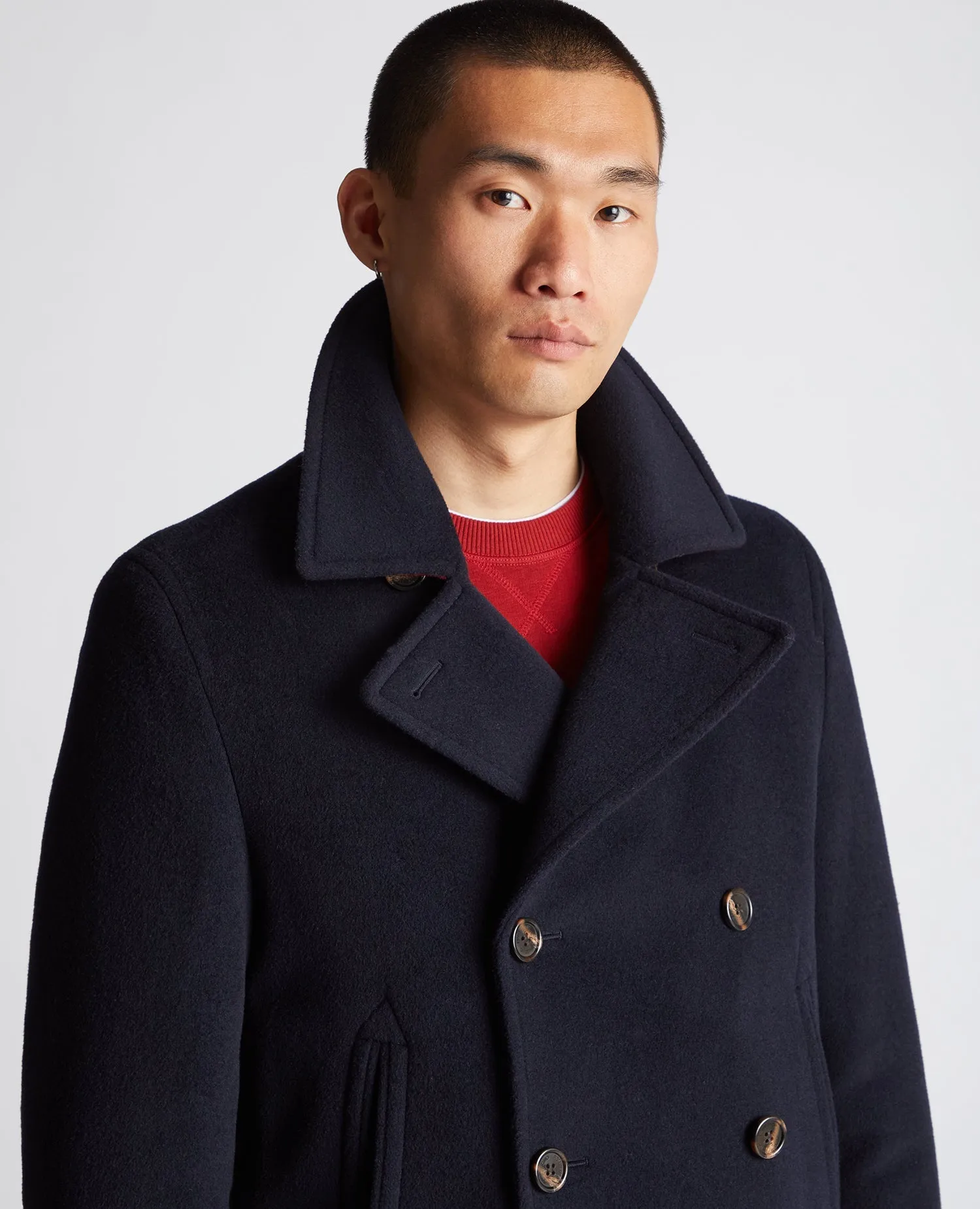 Regular Fit Wool-Mix Tailored Coat