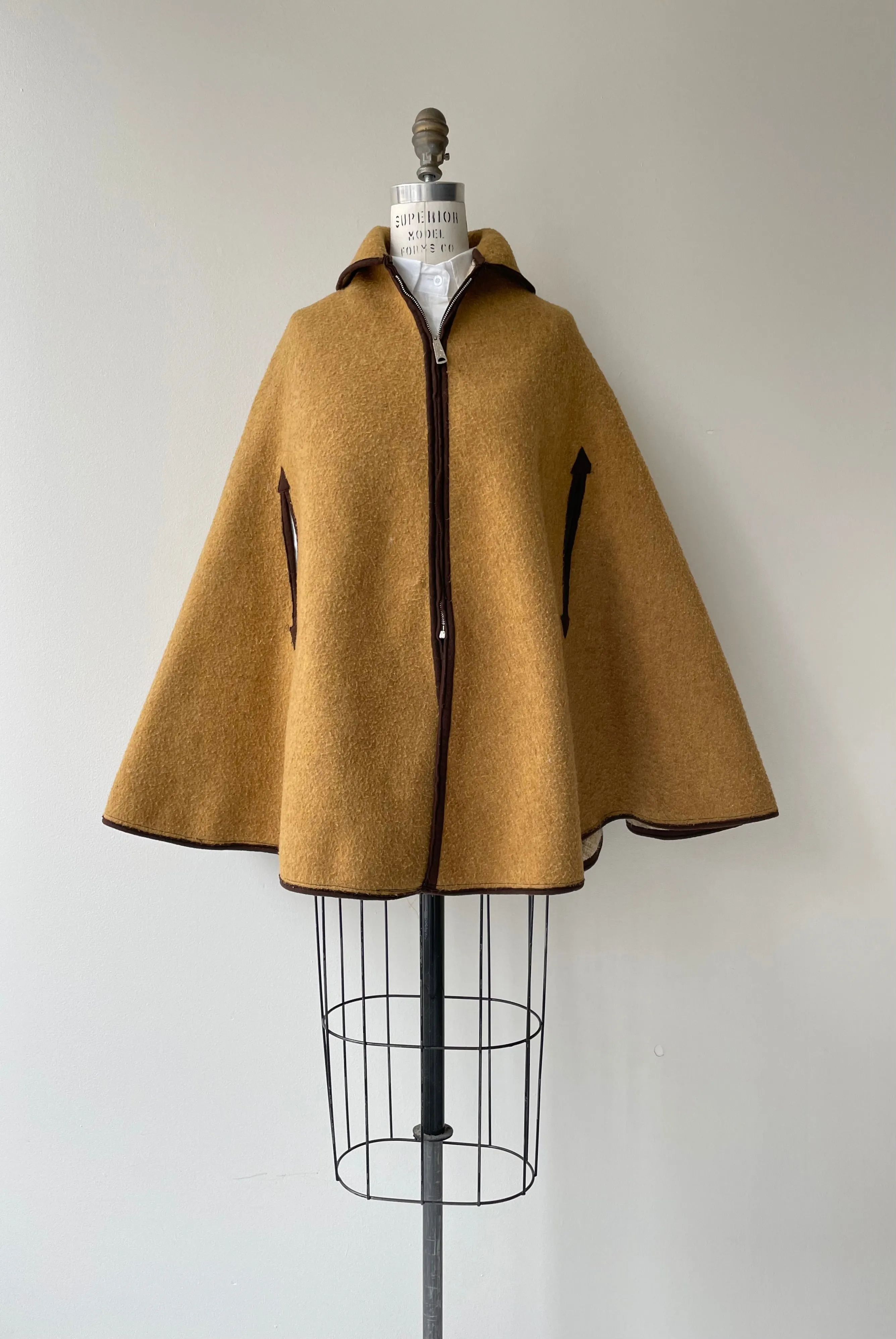 Reversible Wool Cape