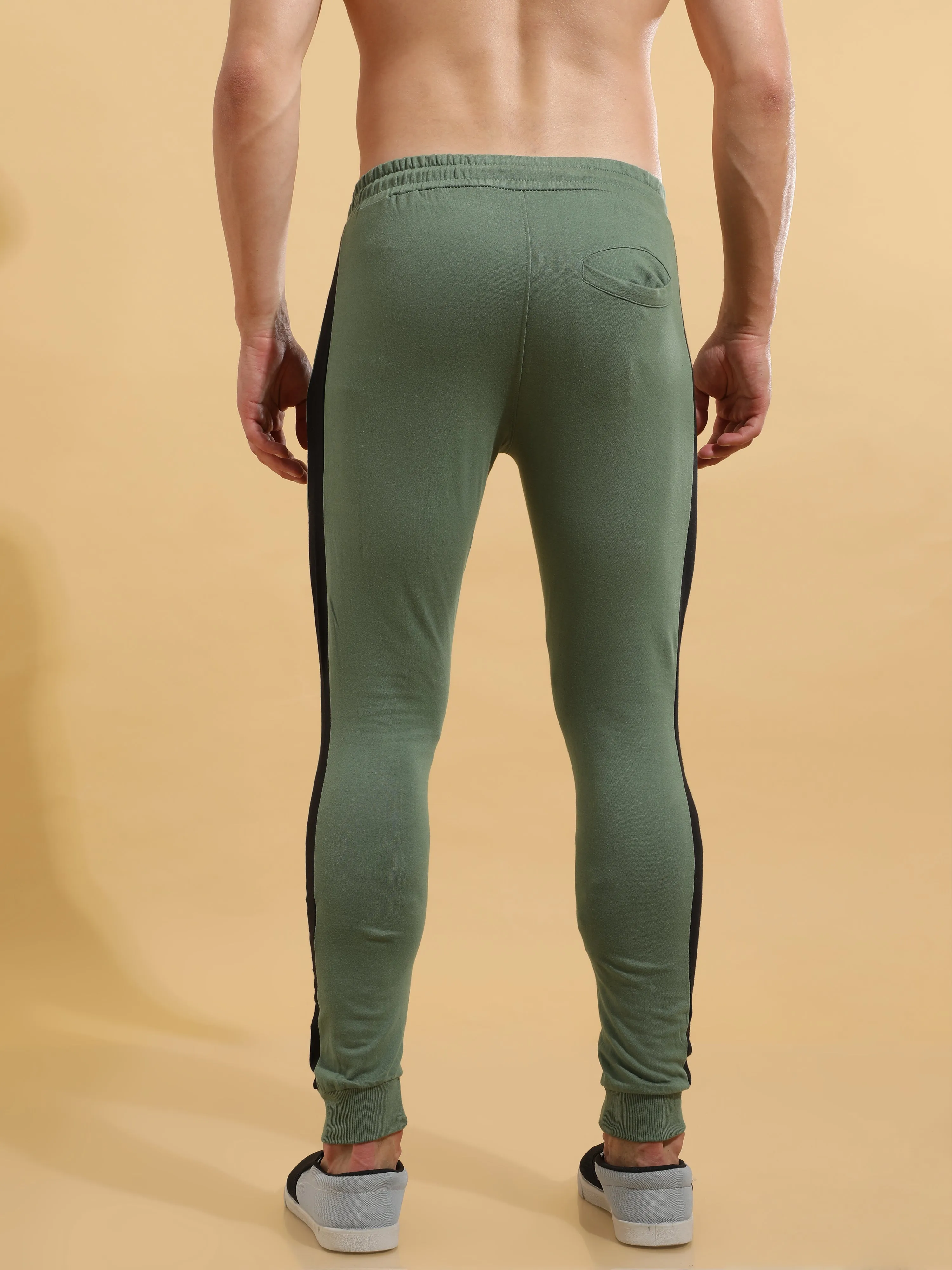 Sea Green Cotton  Joggers