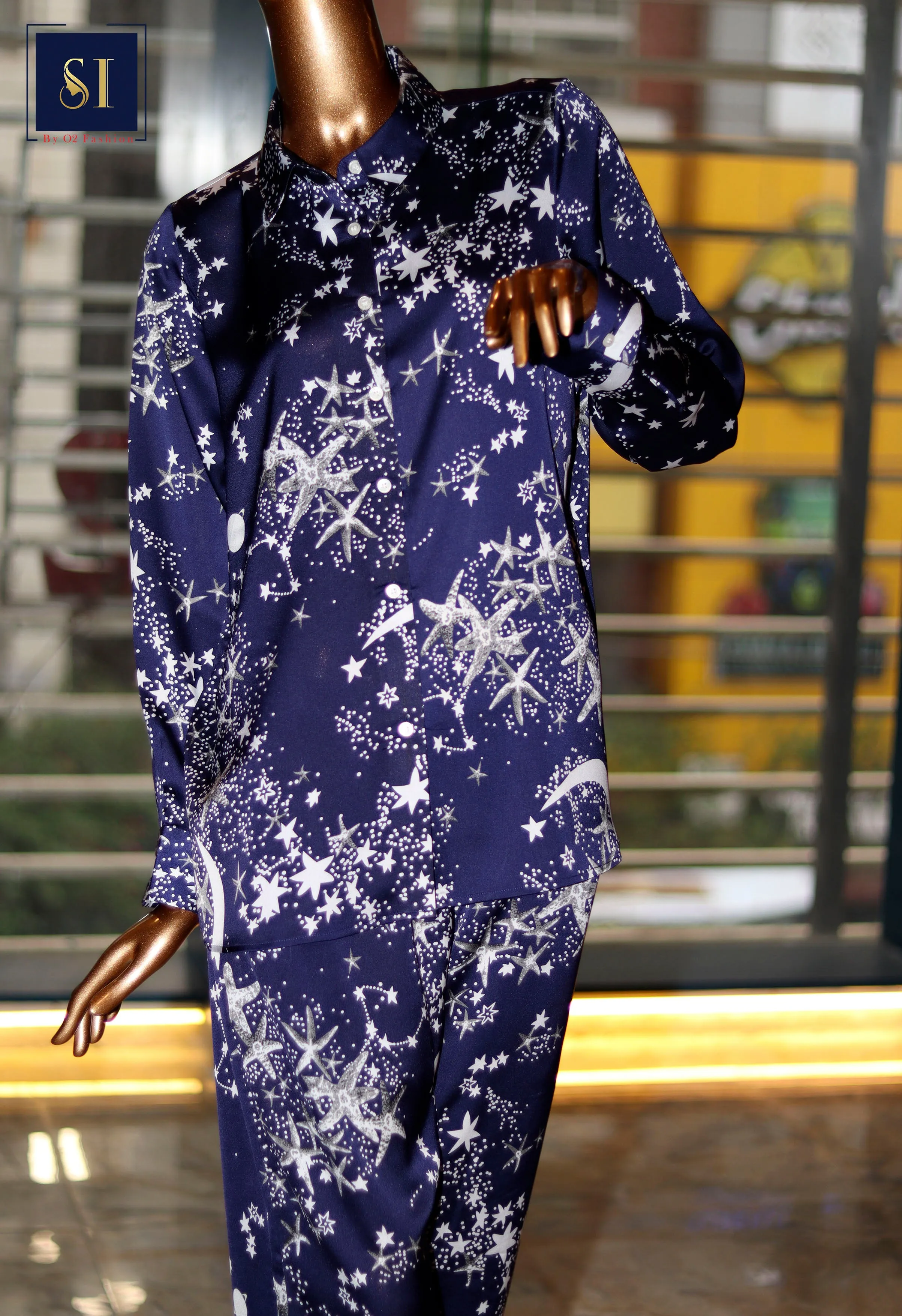 Silky Soft Floral Terrace Shirt And Pant Set