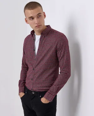 Slim Fit Checked Cotton Shirt