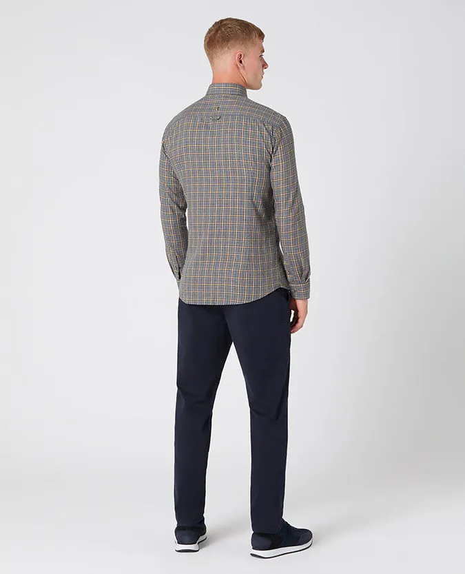 Slim Fit Cotton Checked Shirt