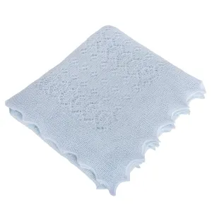 Soft Lacy Baby Shawl - Blue