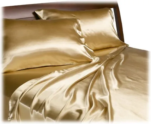 Soft Silky Satin Solid Color Deep Pocket Sheet Set