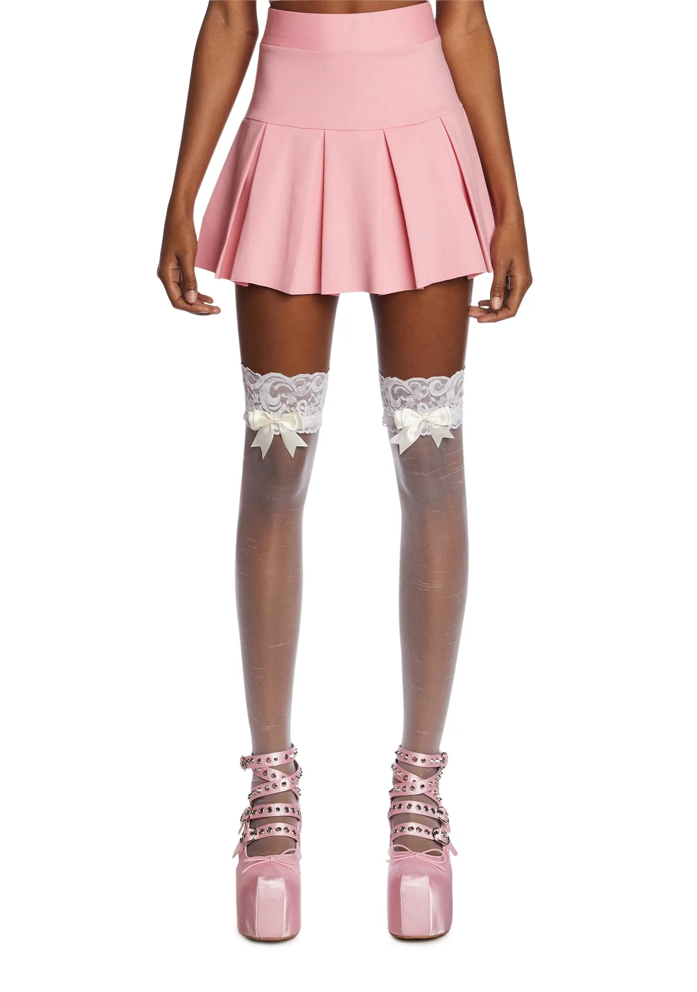 Sweet Wicked Scholar Pleated Mini Skirt