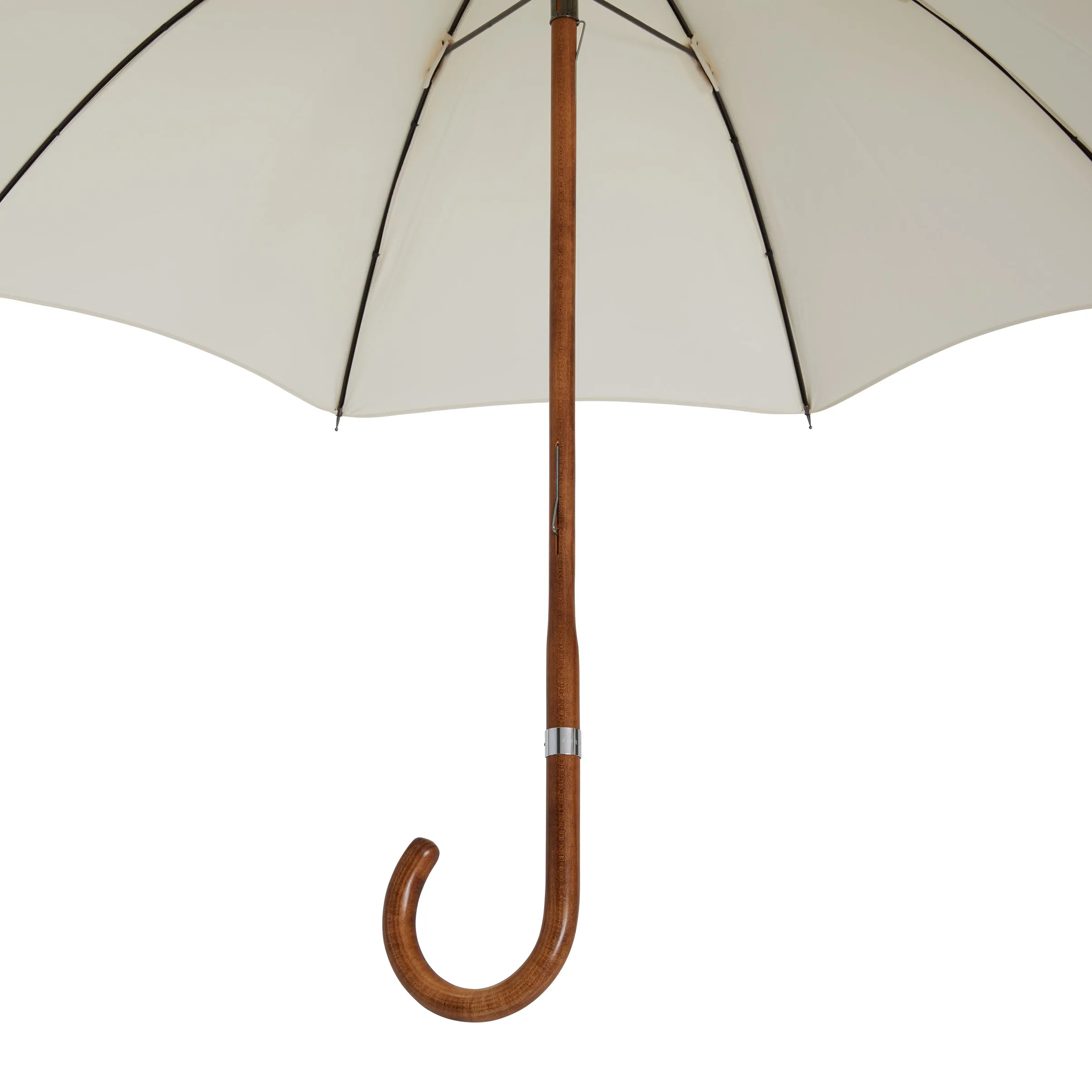 The London Wedding Umbrella - Crafted From A Single Piece Of Maple - Ivory White