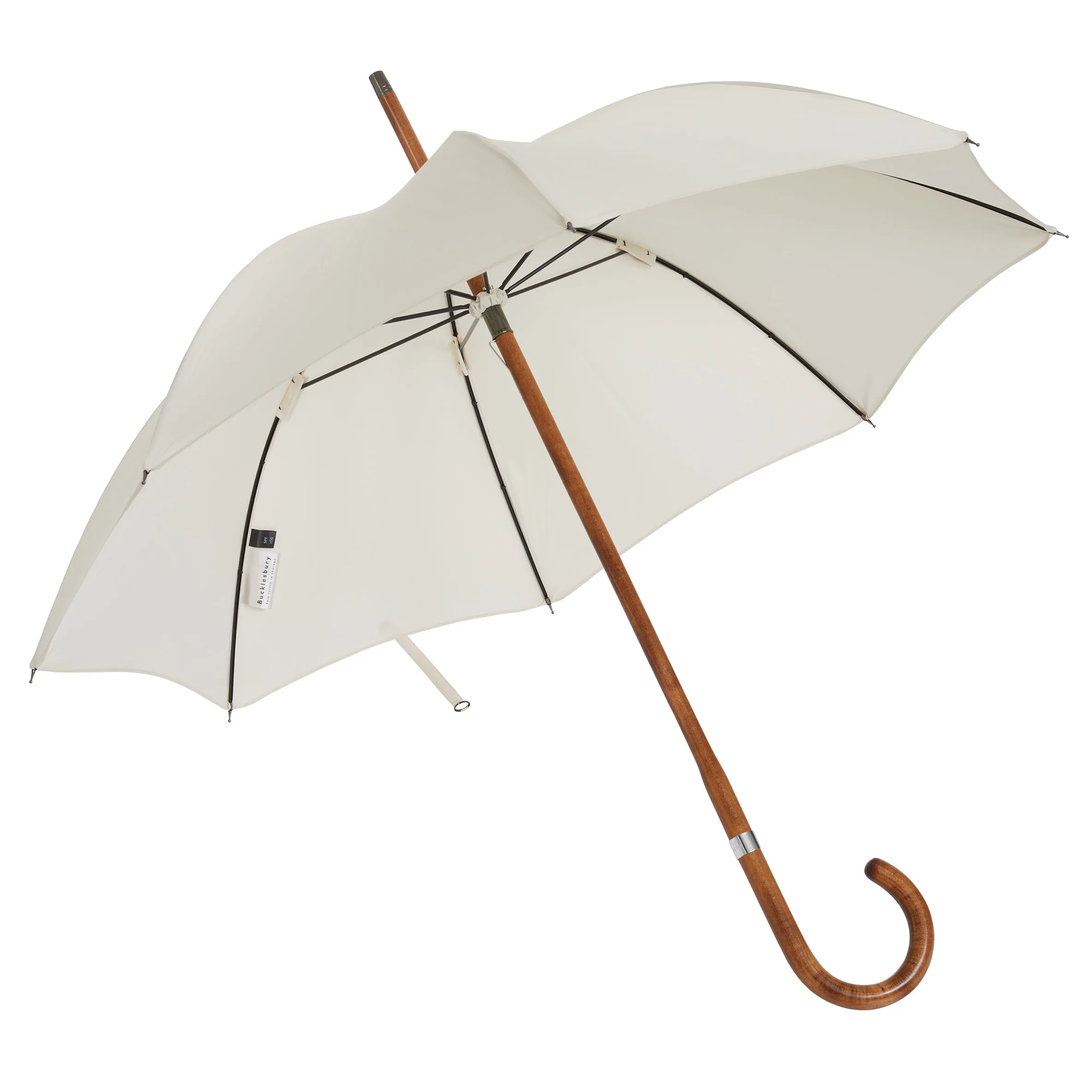 The London Wedding Umbrella - Crafted From A Single Piece Of Maple - Ivory White