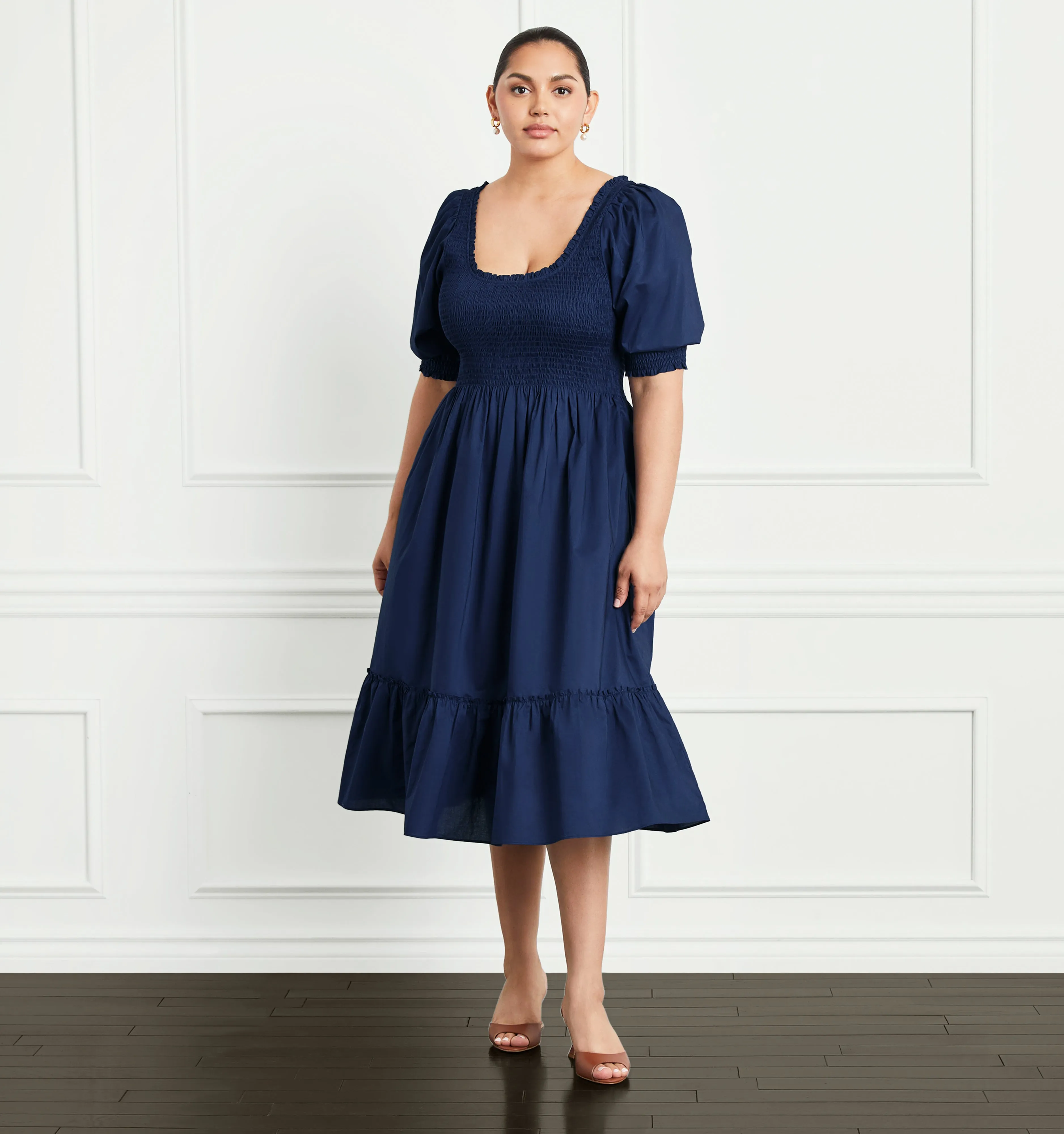 The Louisa Nap Dress - Navy Cotton