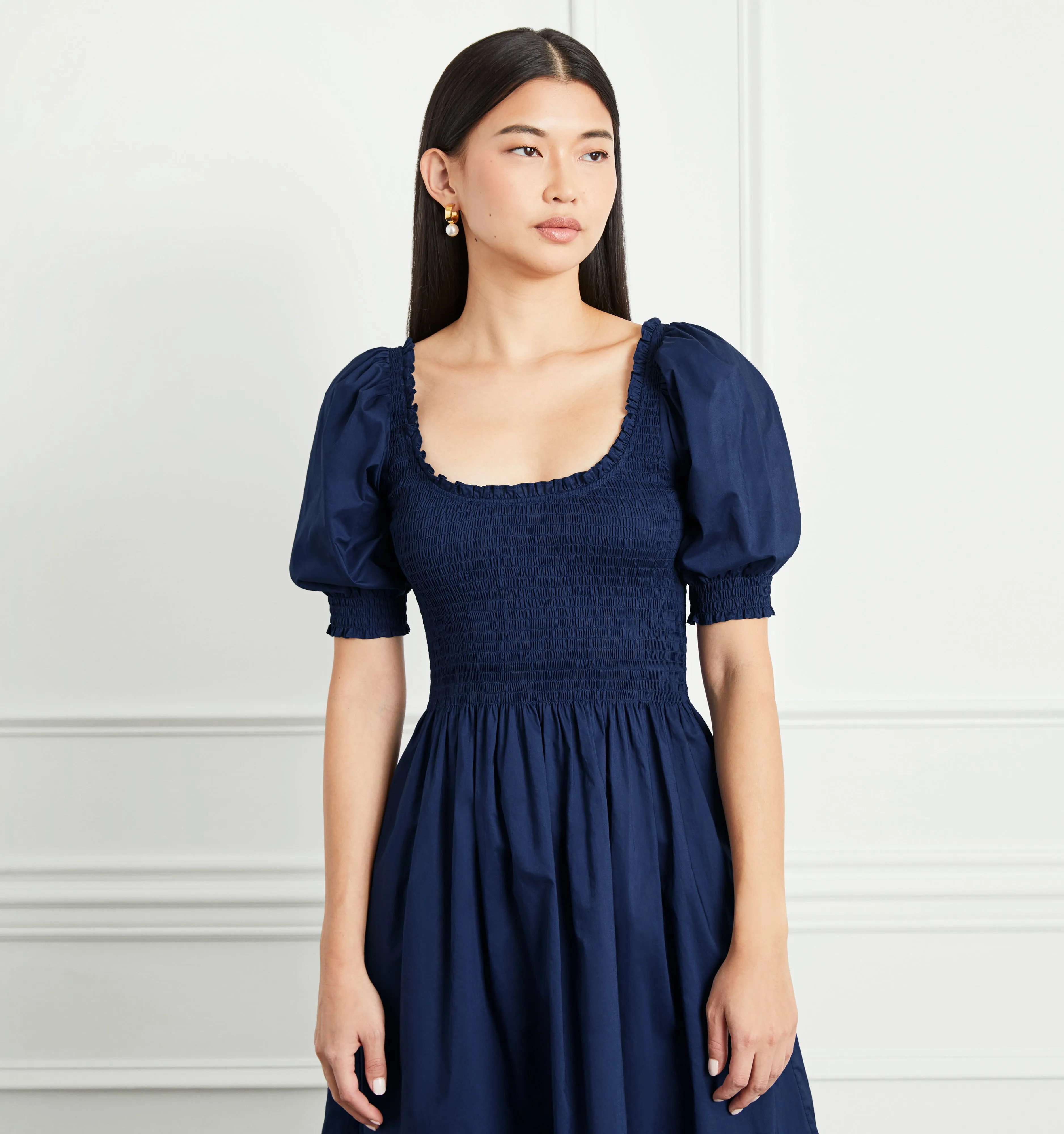 The Louisa Nap Dress - Navy Cotton