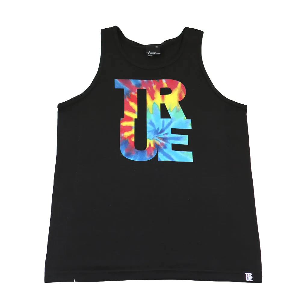 True Mens Hippie Dip Tank Top Black