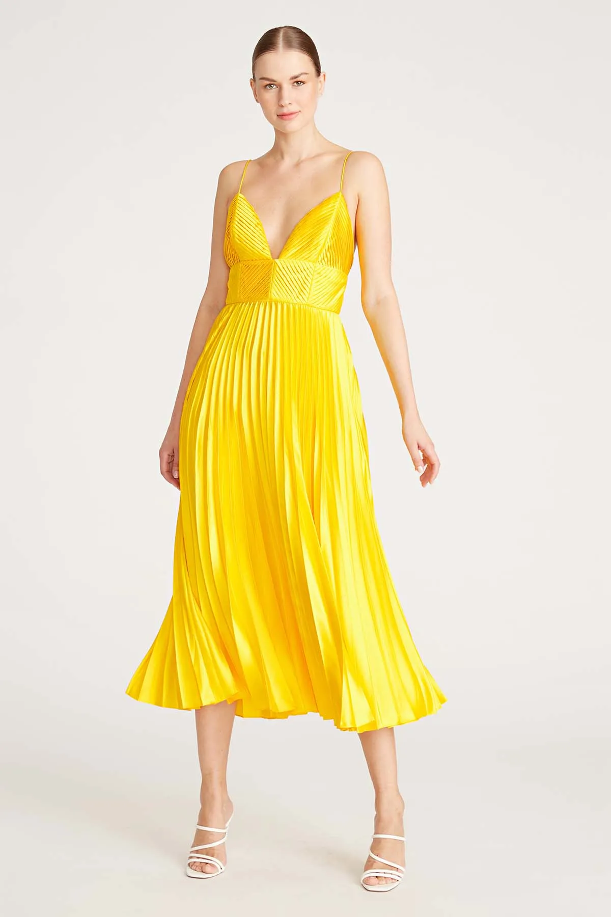 Viv Mitered Pleating Dress