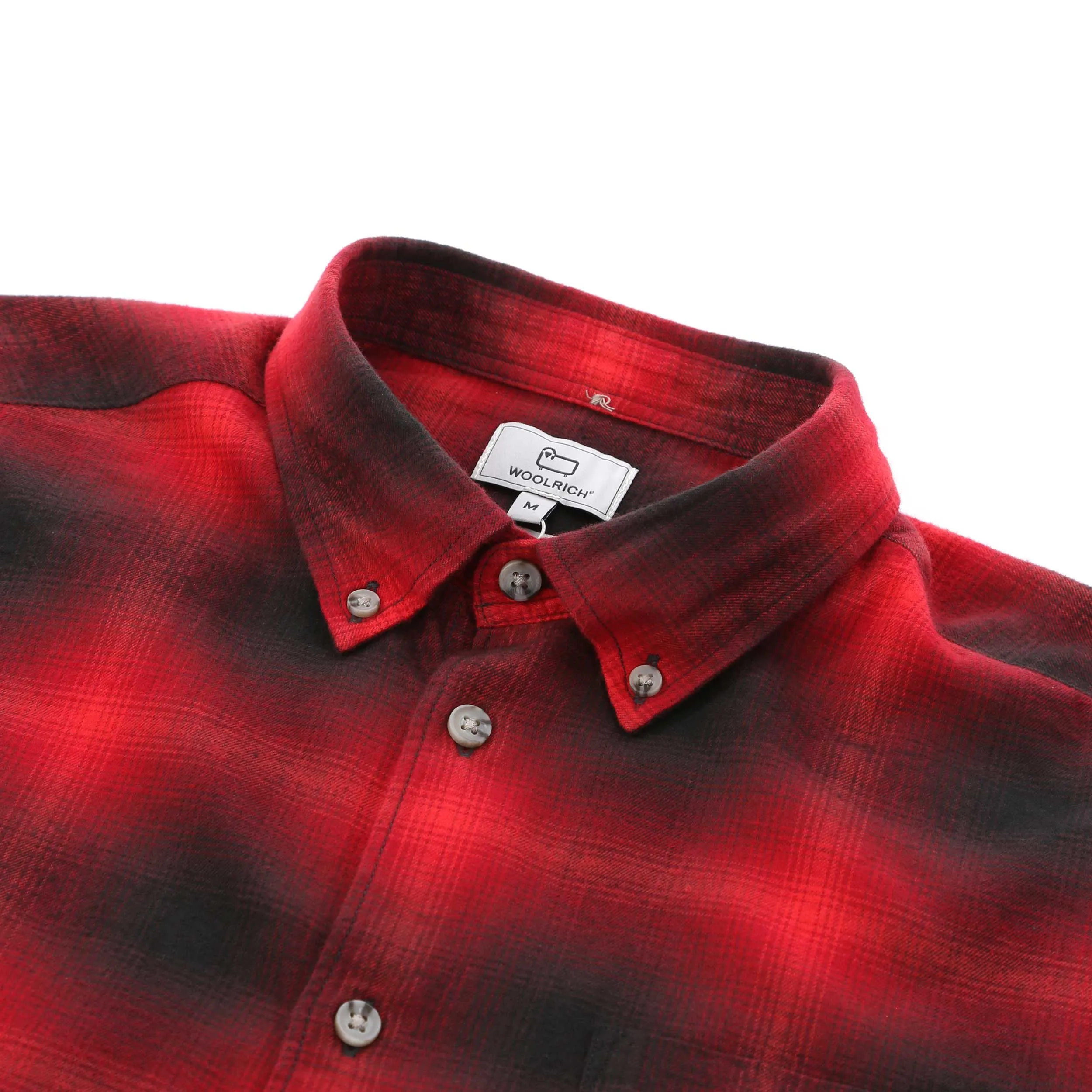 Woolrich Light Flannel Check Shirt in Red Check