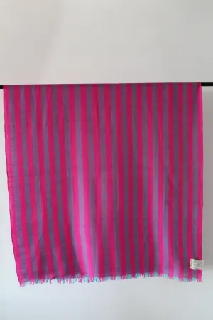 Zyaire Multi Coloured Strips Cashmere Shawl